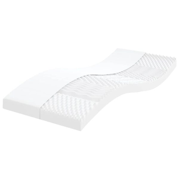 vidaXL skummadras 100x210 cm 7 zoner hårdhed 20 ILD hvid