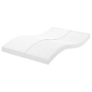 vidaXL skummadras 140x190 cm 7 zoner hårdhed 20 ILD hvid