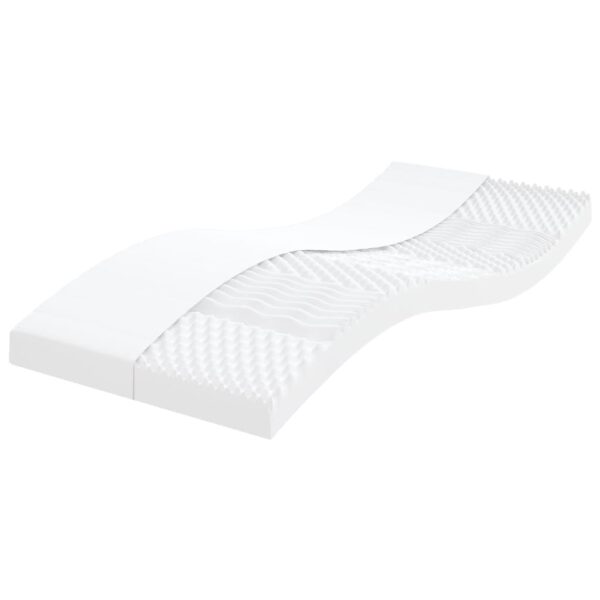 vidaXL skummadras 80x200 cm 7 zoner hårdhed 20 ILD hvid