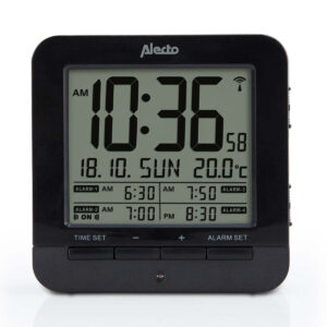 Alecto - Vækkeur med termometer - AK-20