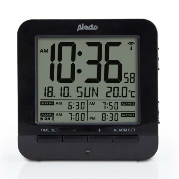 Alecto - Vækkeur med termometer - AK-20