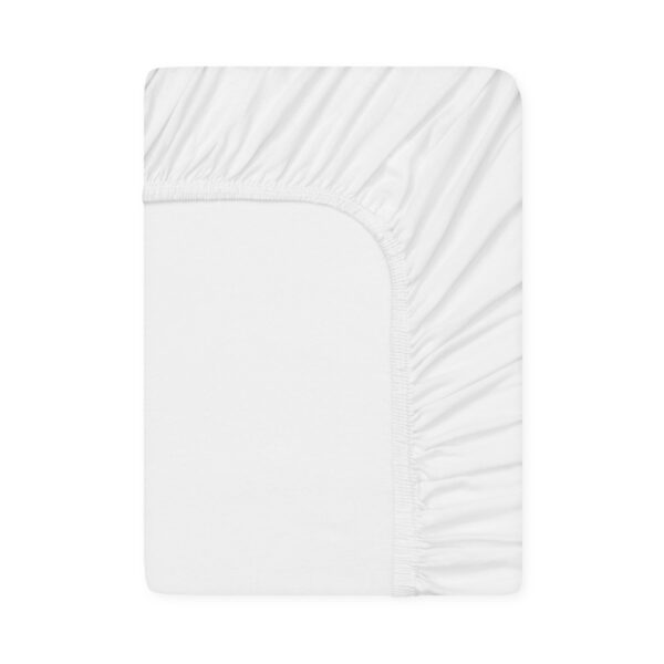 Engholm Textiles - Jersey faconlagen 180X200/45 cm 100% Bomuld - hvid