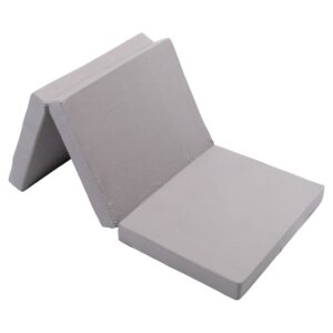 Foldemadras - Single - Populær som gæstemadras - 8 cm komfort skum - Nordstrand Home lysegrå skummadras