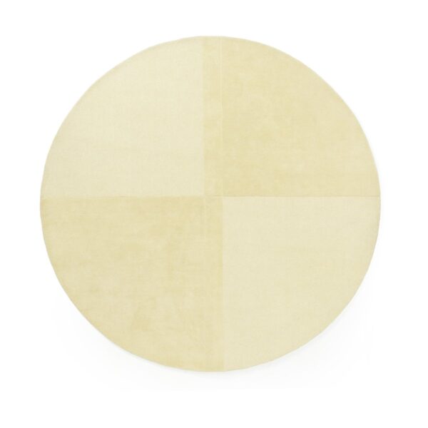 Normann Copenhagen Level uldtæppe rund Light yellow, Ø280 cm
