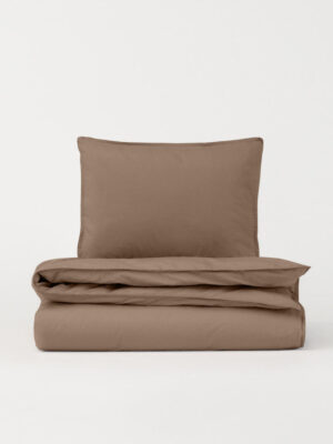 DAWN Percale sengetøj - Mocha Brown - 240x220 cm - 100% økologisk bomuld -
