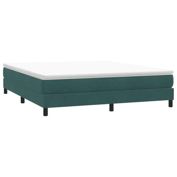 Kontinentalseng uden madras 180x210 cm fløjl mørkegrøn