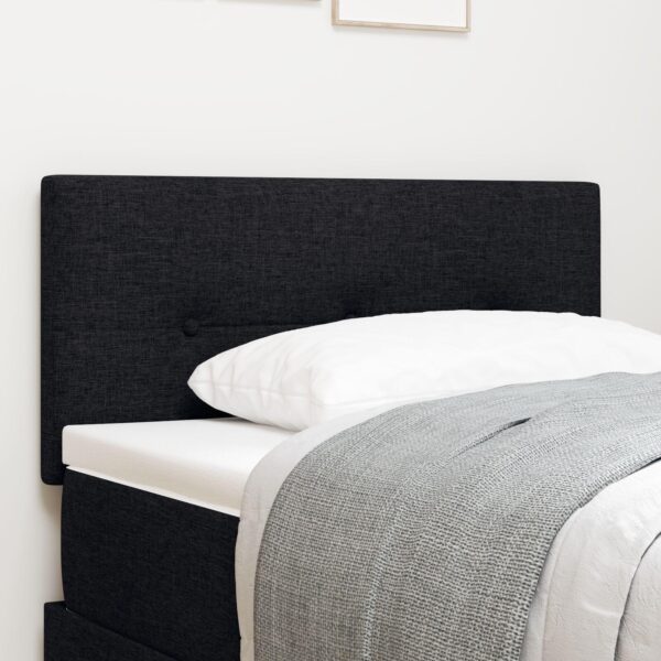 LED Sengegavl med LED -strimmellys Sort 90 cm Stof