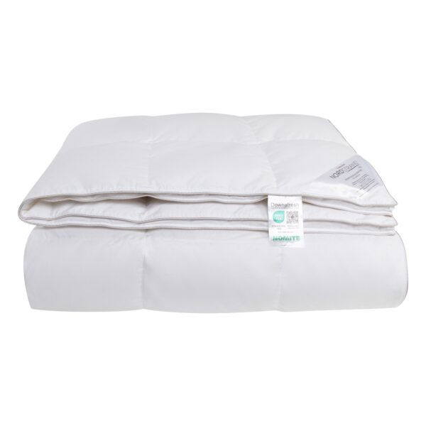 Luksus King Size helårsdyne 240x220 cm - 100% fine moskusdun - Nordstrand Home dobbelt moskusdyne med bomuldssatin bolstre