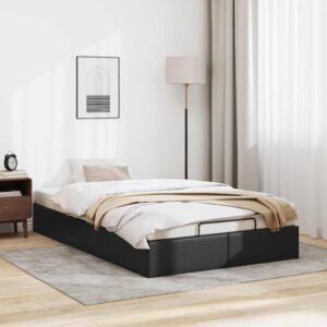 Osmannisk sengeramme uden madras 120x200 cm kunstlæder sort