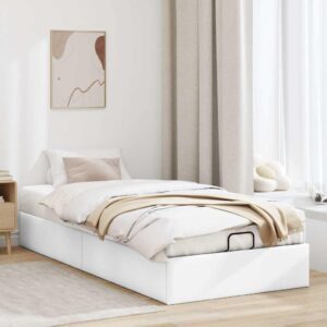 Osmannisk sengeramme uden madras 90x200 cm kunstlæder hvid