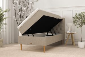 SÖVNN Alma Boxseng Med Opbevaring - 80x200 - Sand