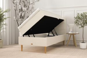 SÖVNN Nora Boxseng Med Opbevaring - 80x200 - Lys beige