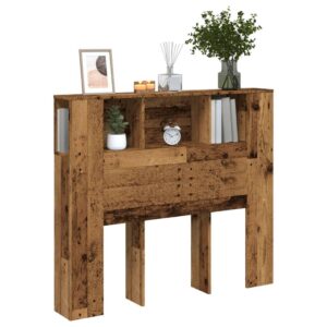 Sengegavl 120x19x104,5 cm konstrueret træ antikt trælook