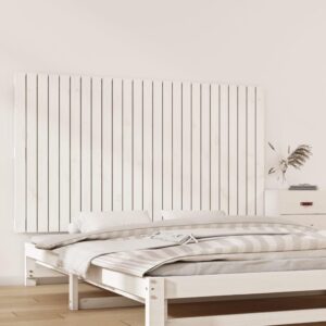 Sengegavl 159,5x3x90 cm massivt fyrretræ hvid