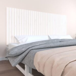 Sengegavl 204x3x90 cm massivt fyrretræ hvid