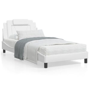 Sengeramme Viana med LED uden madras 100x200 cm hvid