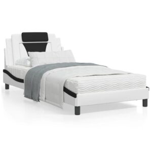 Sengeramme Viana med LED uden madras 100x200 cm hvid og sort