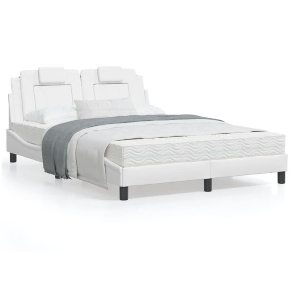 Sengeramme Viana med LED uden madras 120x200 cm hvid
