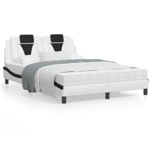 Sengeramme Viana med LED uden madras 120x200 cm hvid og sort