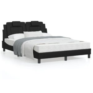 Sengeramme Viana med LED uden madras 120x200 cm sort