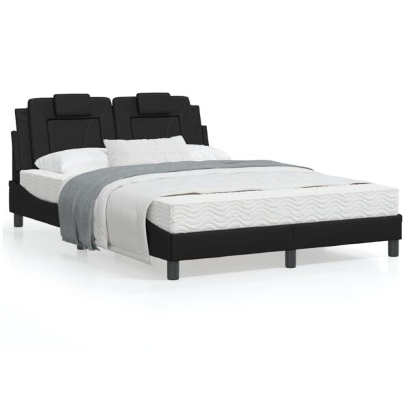 Sengeramme Viana med LED uden madras 120x200 cm sort