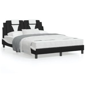 Sengeramme Viana med LED uden madras 120x200 cm sort og hvid