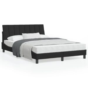 Sengeramme med LED uden madras Hanko 120x200 cm velour sort
