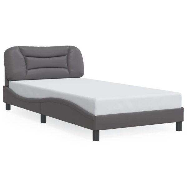Sengeramme med LED uden madras Hvar 100x200 cm grå