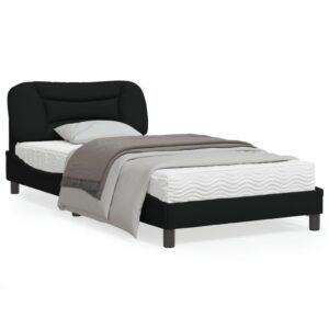 Sengeramme med LED uden madras Hvar 100x200 cm stof sort