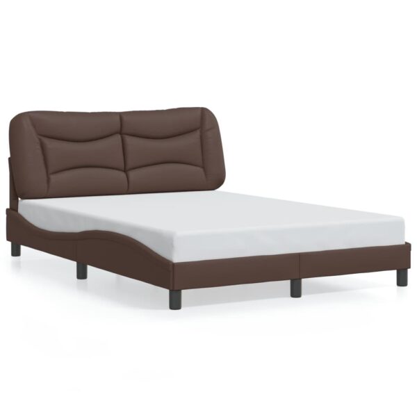 Sengeramme med LED uden madras Hvar 120x200 cm brun