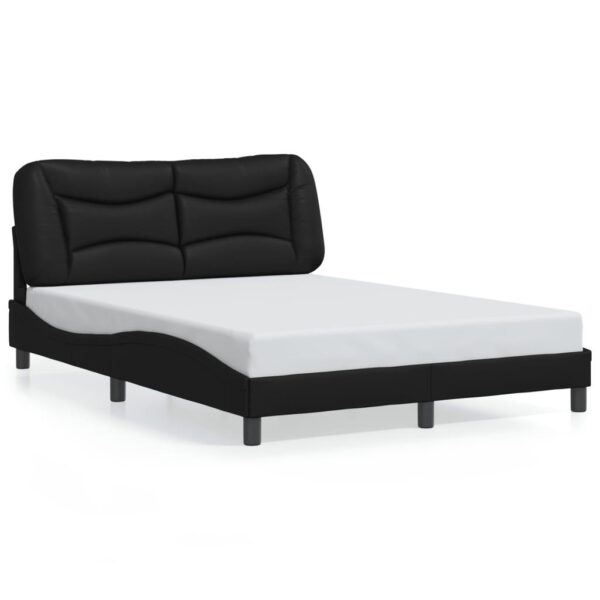 Sengeramme med LED uden madras Hvar 120x200 cm sort
