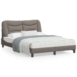 Sengeramme med LED uden madras Hvar 120x200 cm stof gråbrun
