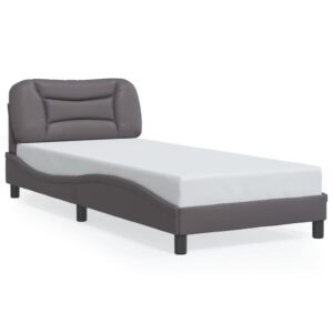 Sengeramme med LED uden madras Hvar 90x200 cm grå