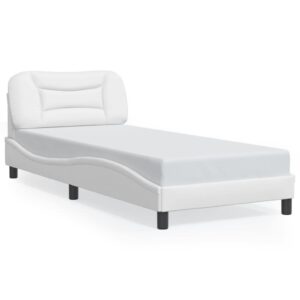 Sengeramme med LED uden madras Hvar 90x200 cm hvid