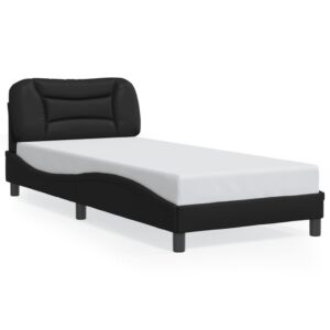Sengeramme med LED uden madras Hvar 90x200 cm sort