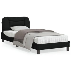 Sengeramme med LED uden madras Hvar 90x200 cm stof sort