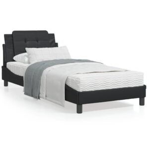 Sengeramme med LED uden madras Zadar 90x200 cm sort