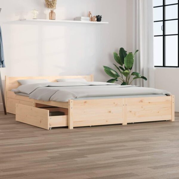 Sengeramme med skuffer 120x200 cm
