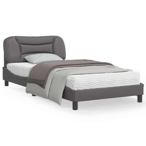 Sengeramme uden madras Hvar 100x200 cm kunstlæder grå