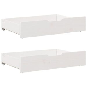 Sengeskuffer 2 stk. 80x55x17 cm massivt fyrretræ hvid