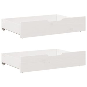 Sengeskuffer 2 stk. 85x55x17 cm massivt fyrretræ hvid
