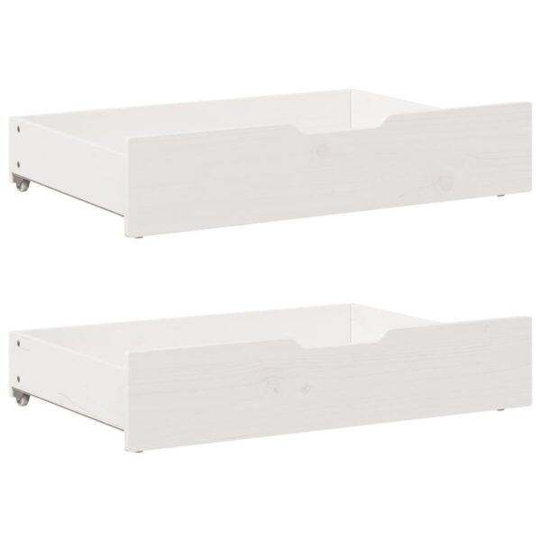 Sengeskuffer 2 stk. 85x55x17 cm massivt fyrretræ hvid