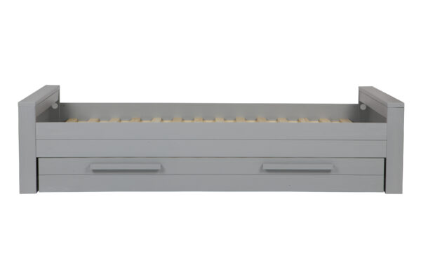 WOOOD Dennis junior sengeramme, ekskl. lamelbund, madras og skuffe - betongrå fyrretræ (90x200)