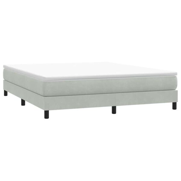 vidaXL kontinentalseng uden madras 180x210 cm fløjl lysegrå