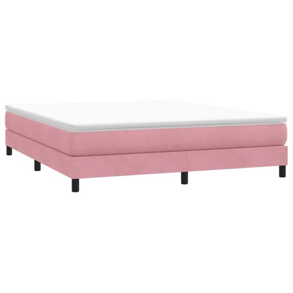 vidaXL kontinentalseng uden madras 180x210 cm fløjl lyserød
