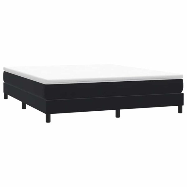 vidaXL kontinentalseng uden madras 180x210 cm fløjl sort