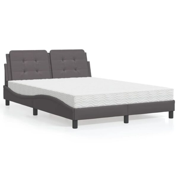 vidaXL sengeramme uden madras Zadar 120x200 cm kunstlæder grå