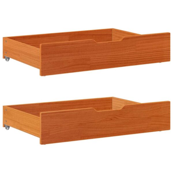 vidaXL sengeskuffer 2 stk. 85x55x17 cm massivt fyrretræ gyldenbrun