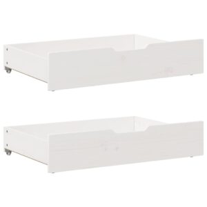 vidaXL sengeskuffer 2 stk. 85x55x17 cm massivt fyrretræ hvid
