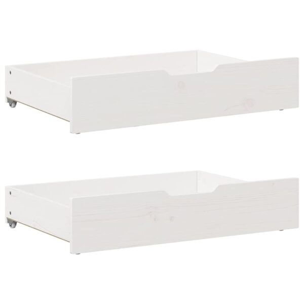 vidaXL sengeskuffer 2 stk. 85x55x17 cm massivt fyrretræ hvid